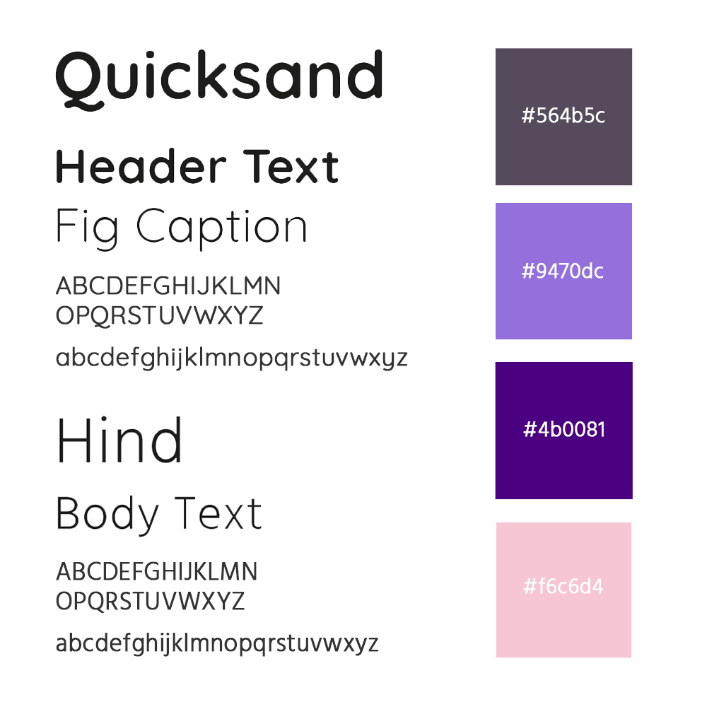 typography and colour choices